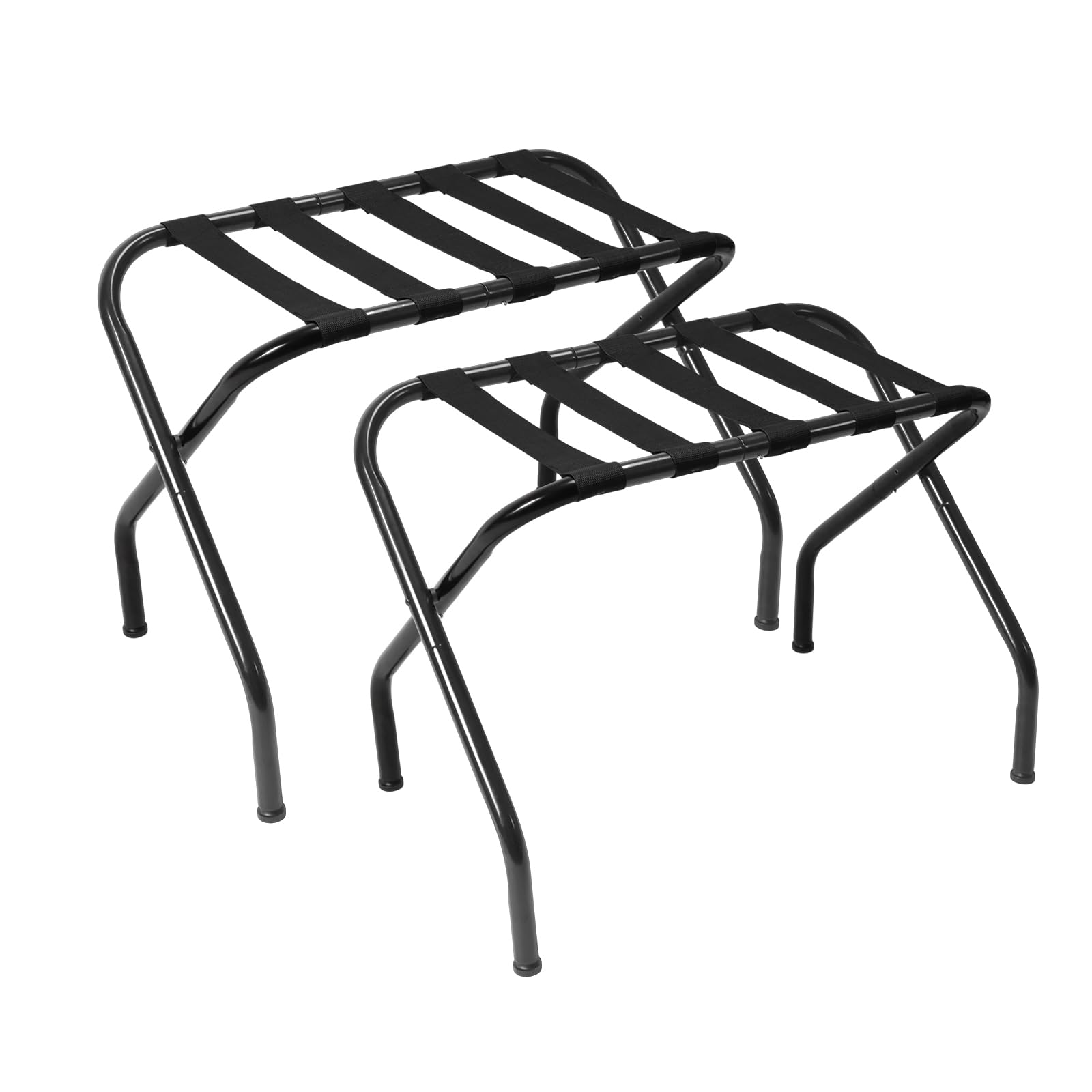 Luggage Rack, Pack of 2, Heavy-Duty Metal Suitcase Stand, X-Type Folding Luggage Stand, Luggage Holder for Guest Room, Bedroom, Hotel, Holds up to 110 lb, Black