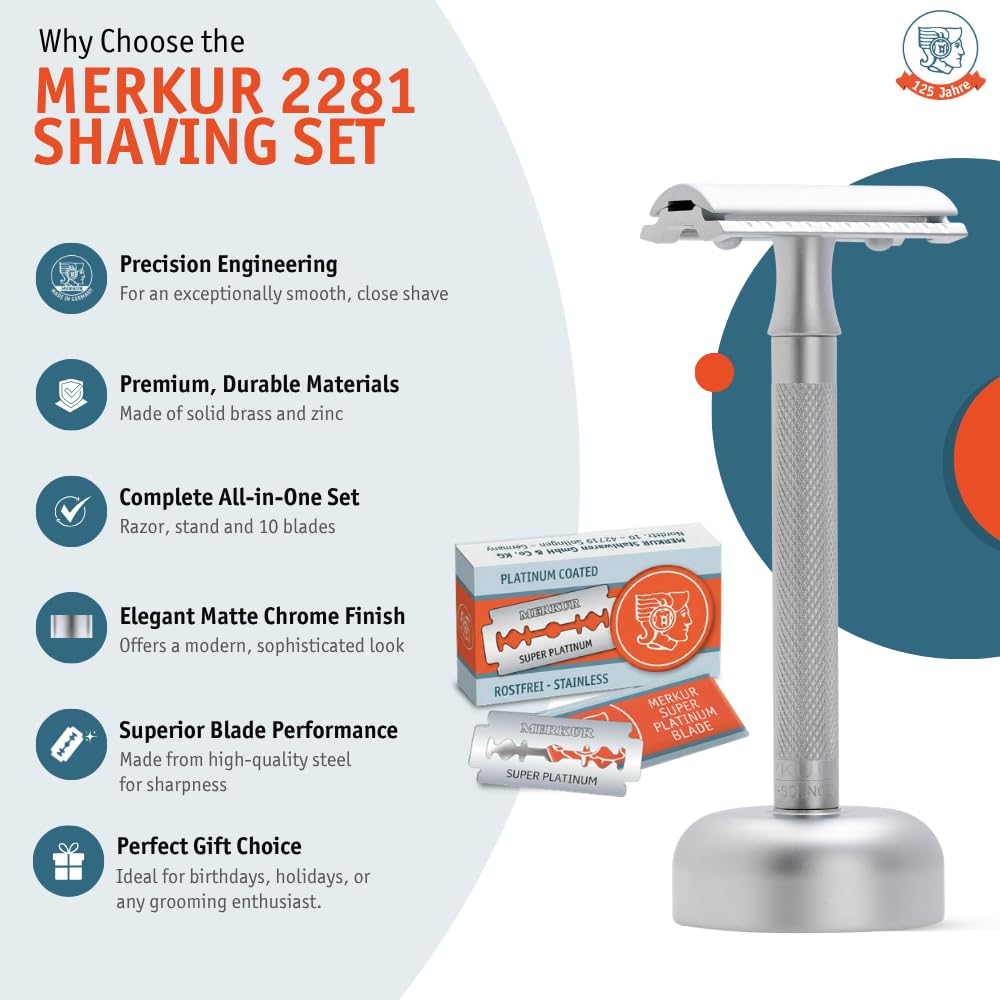 ドイツ製 ゾーリンゲン メルクール の シェービングセット MERKUR Amazon.co.jp: MERKUR シェービングセット 2281 モデル スタンド付き
