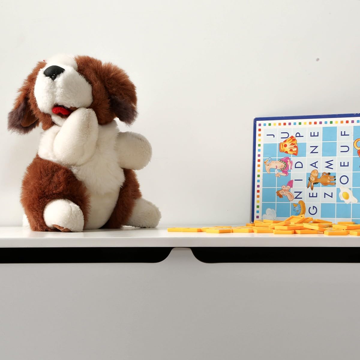 Calicosy – Coffre de Rangement Enfant avec 2 Compartiments et Couvercle Amorti – L99 cm – Pieds en Bois Massif – Coffre à Jouets Pratique et Sécurisé