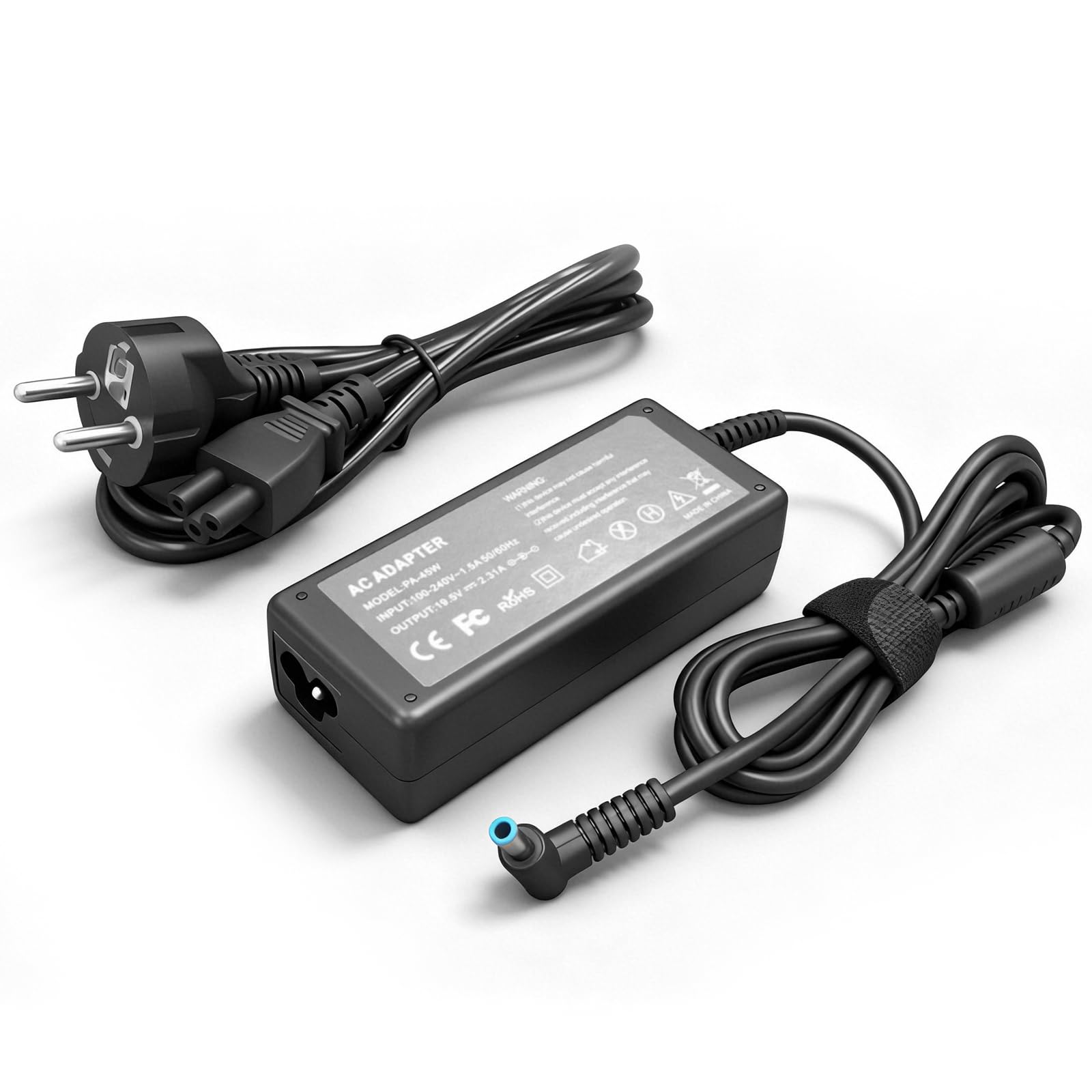 OOOUSE 45W Caricabatterie,Compatible HP Laptop portatile,Adattatore 45W HP Portable Série(4.5mm*3mm)Per Pavilion11/13,EliteBook840/850,Pavilion X360,Notebook13/14/15, ProBook450/440/430,Stream11/13/14