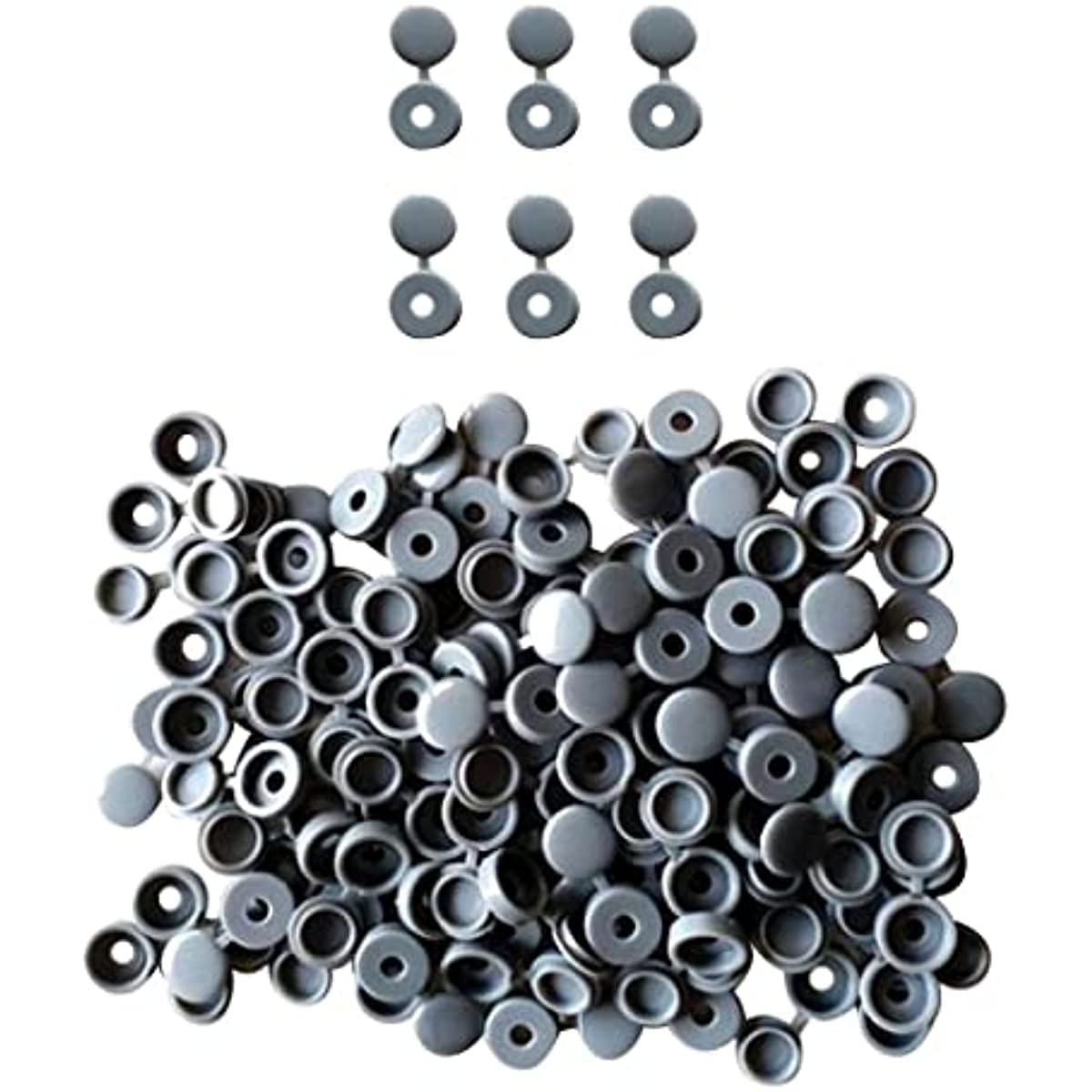 Jojomis Foldable Replacement Durable Plastic Hinged Screw Cover Flip Snap Cap for Car Home Furniture Decoration Decor - Gray