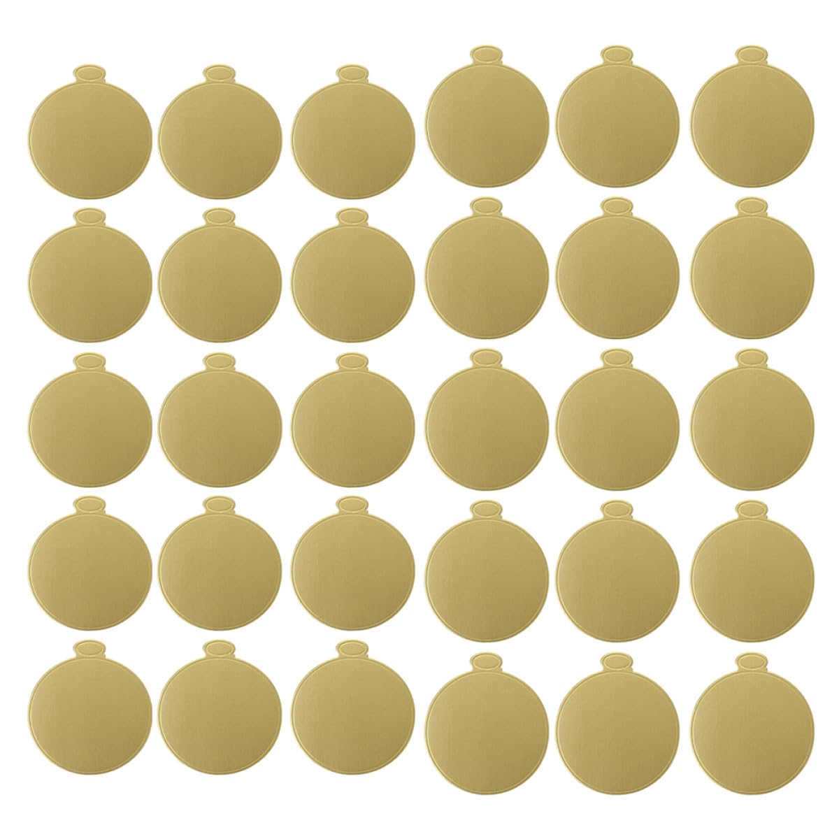 GANAZONO Base à Gâteau Ronde 200 Pièces en Carton Doré pour Desserts