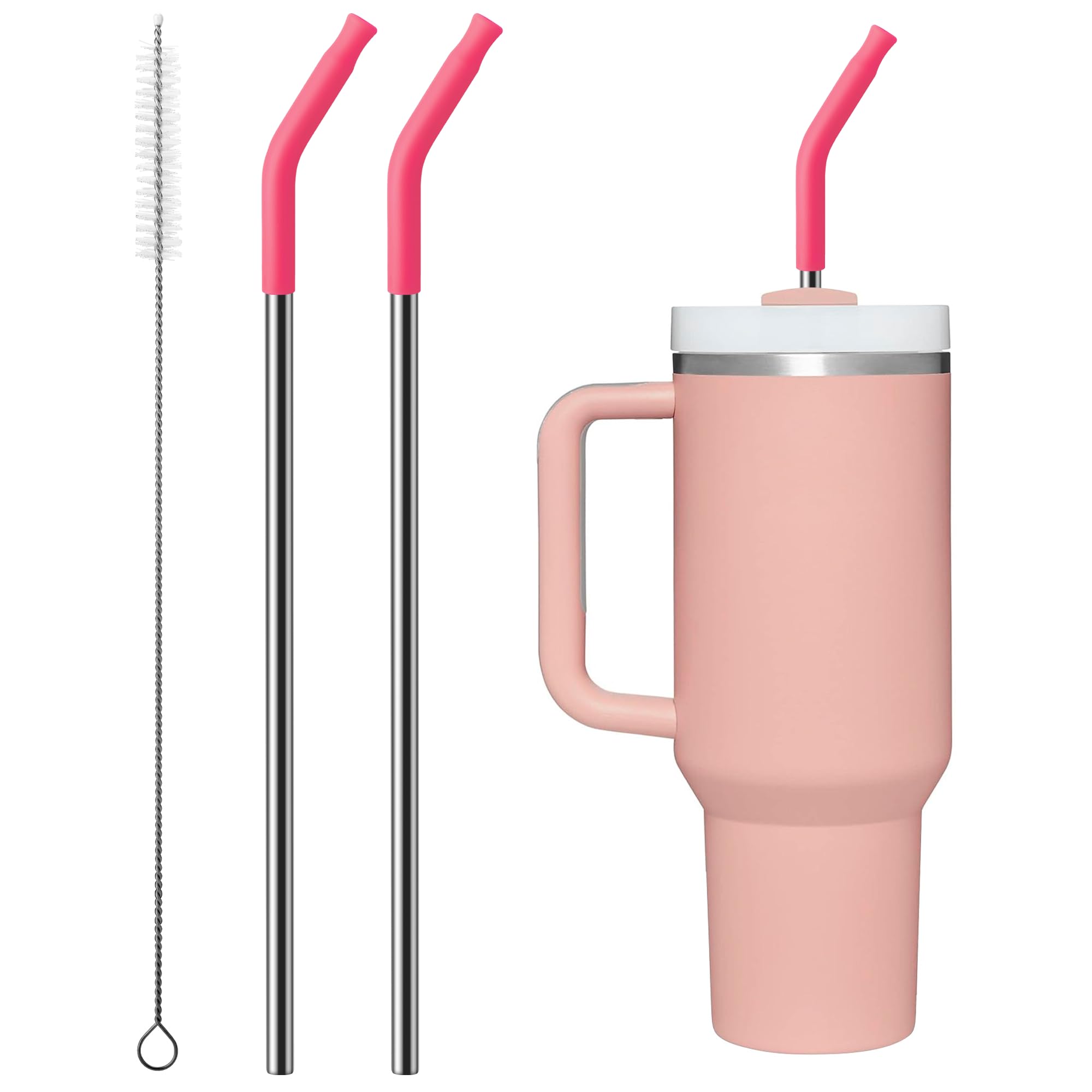 hot pink stanley cup flip straw Stanley x LoveShackFancy IceFlow Flip Straw Tumbler main image 1