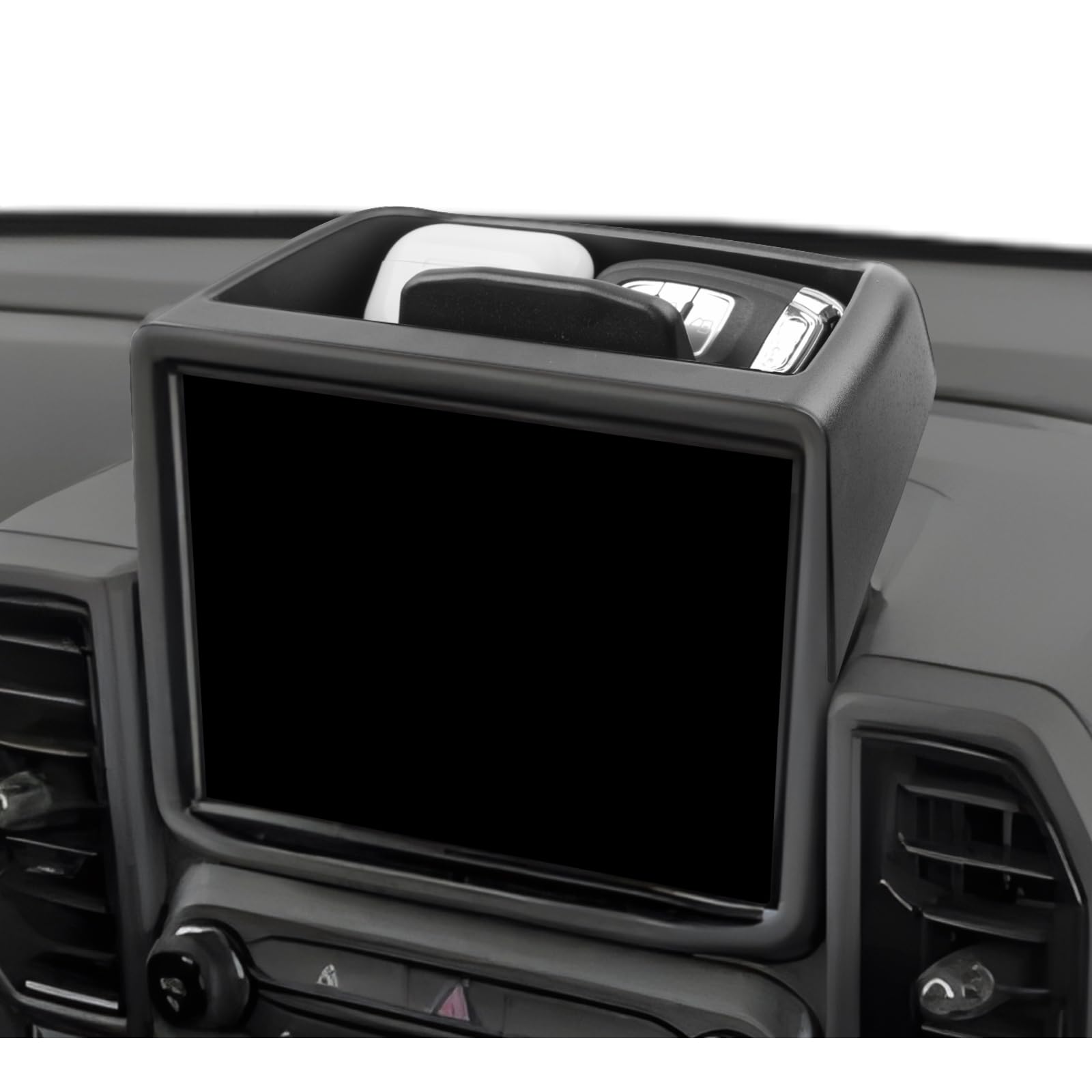 LUWU 2024 Bronco Sport Dashboard Storage Tray Compatible with Ford Bronco Sport 2021-2024 Accessories Center Console Display Box Hidden Organizer Tray Behind Screen (Only Fit for 8-inch Screen)