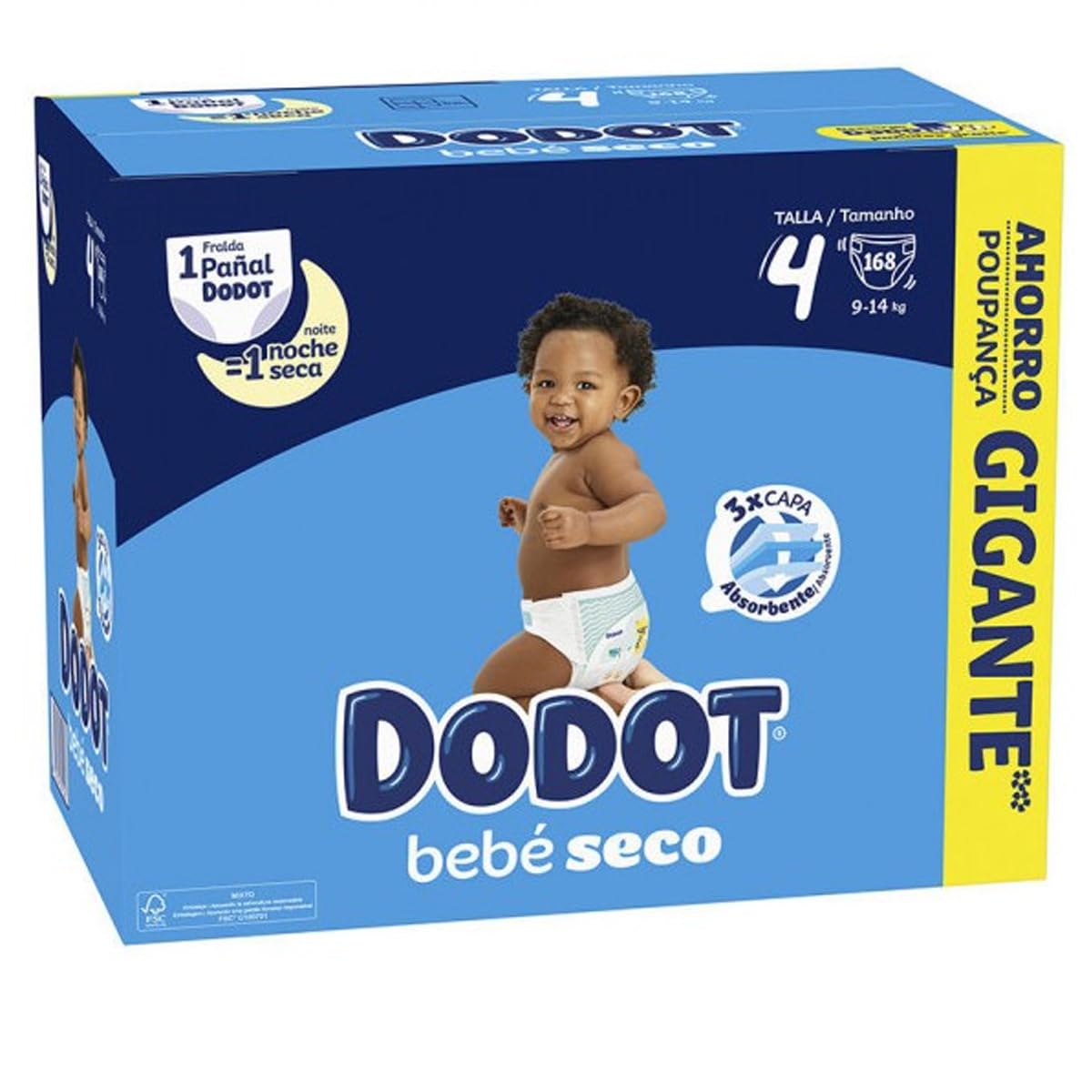 Dodot Etapas T4 Pañales 9-14 Kg 168 U