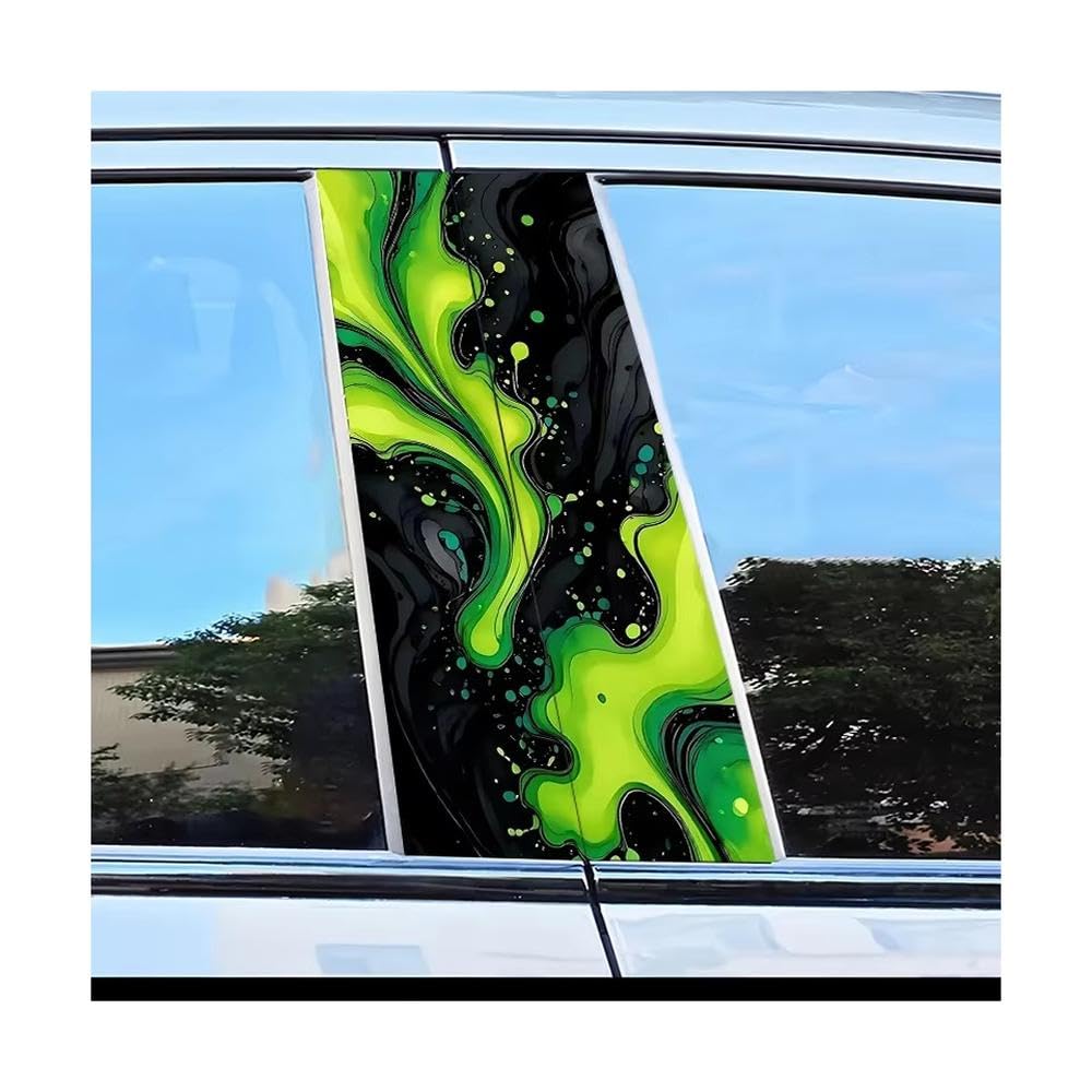 Bertdcx One Color Car Adhesive Waterproof Vinyl B Post Protective Fluid Art Stickers Auto Parts