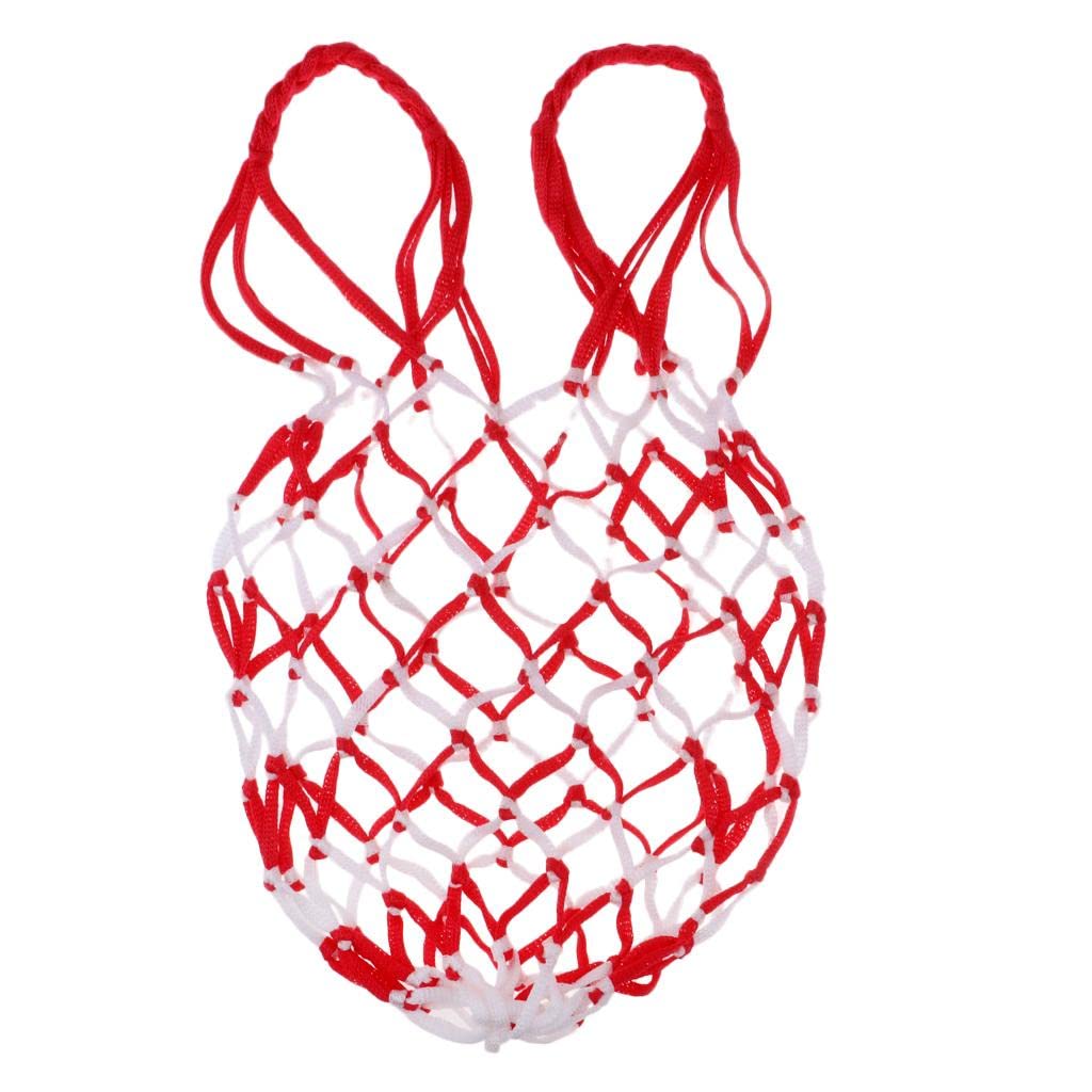 CLUB BOLLYWOOD®Mesh Ball Bag Basketball Ball Carry Mesh Storage Net Bag Holder White Red|Sporting Goods | Team Sports | Soccer |Other Soccer|1 Piece Ball Net-image-40