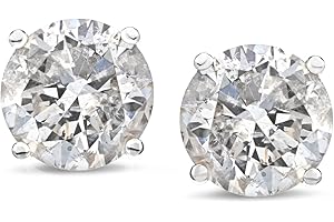 Gold Diamond Stud Earrings: Screw Back for Women