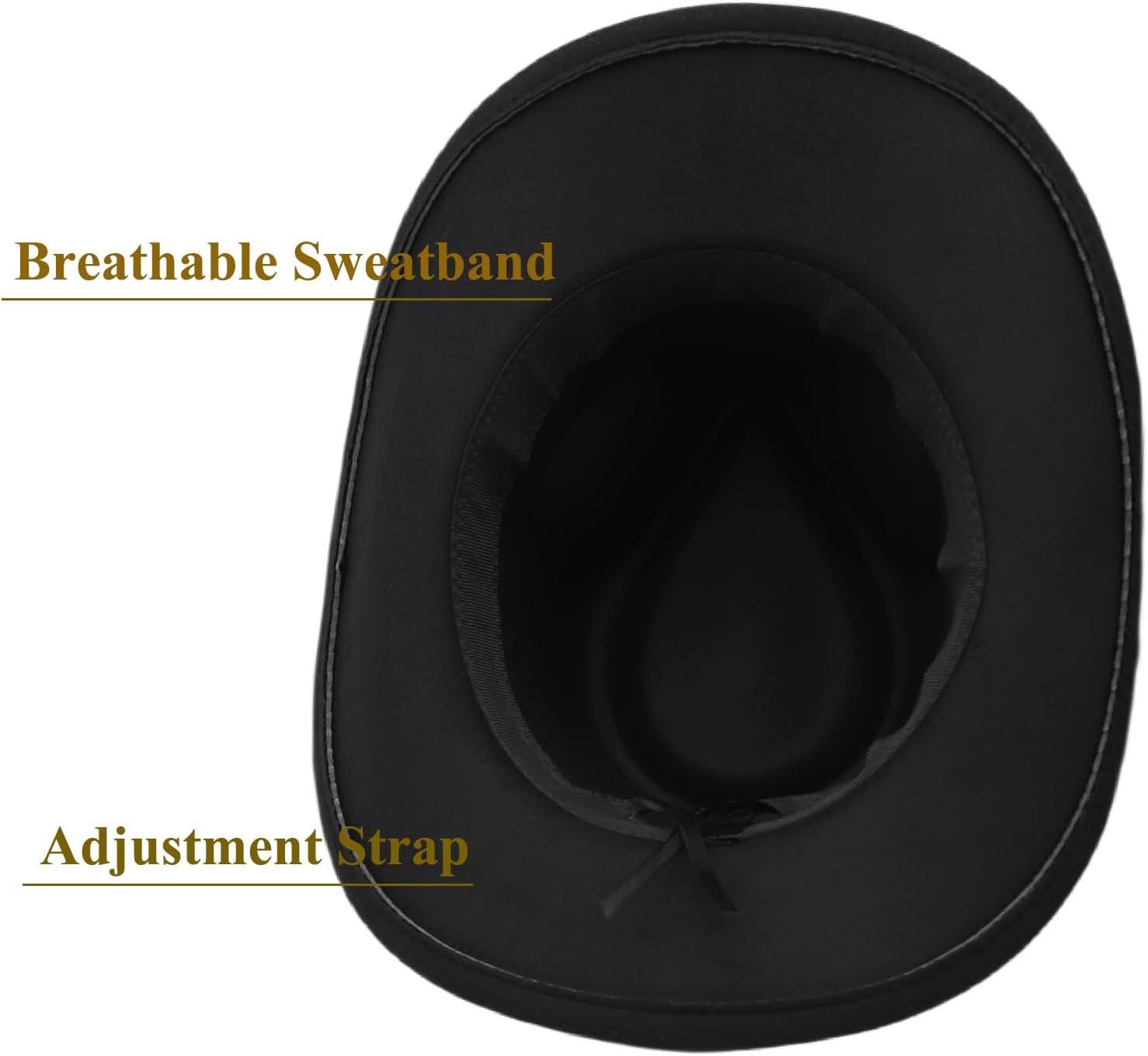 Western Cowboy Hat for Men Cowgirl Hat for Women Unisex Wide Brim Felt Fedora Hats Classic Cowboy Hats - Image 4