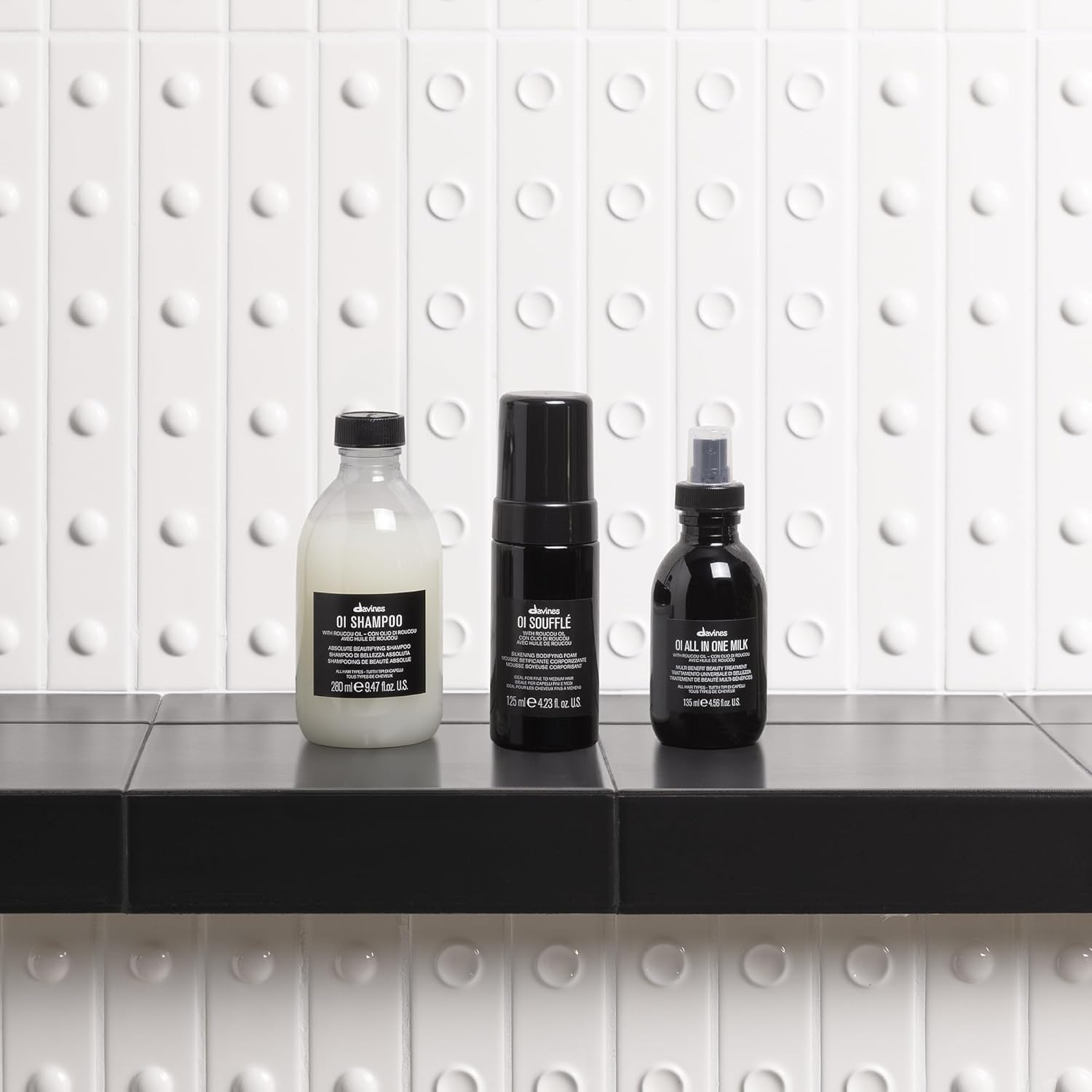 Davines OI Soufflé - Mousse liquida schiumogena leave-in setificante corporizzante - Perfetto per donare ai tuoi capelli una lucentezza straordinaria - 125 ml