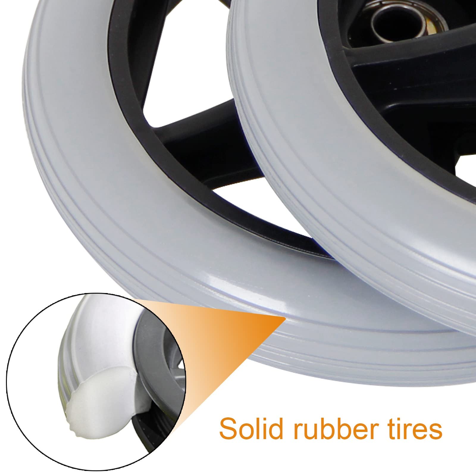 LIGUOYI 2 Pcs Front Castor Wheels, 6