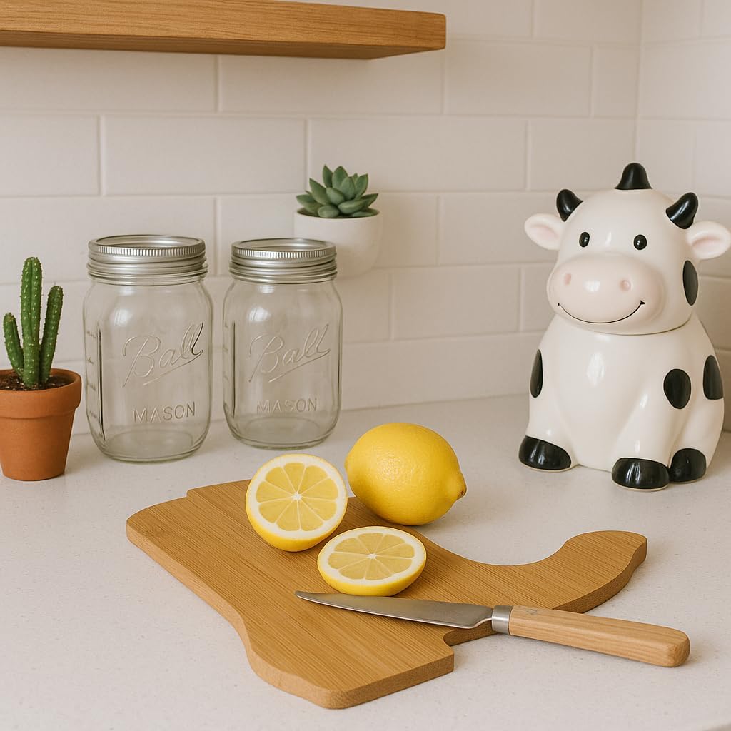 Vastigo Cowboy Boot Bamboo Cutting Board & Charcuterie Serving Board | Western Kitchen Decor Gift | 9" x 11.25" Unique Shaped Cheese Board