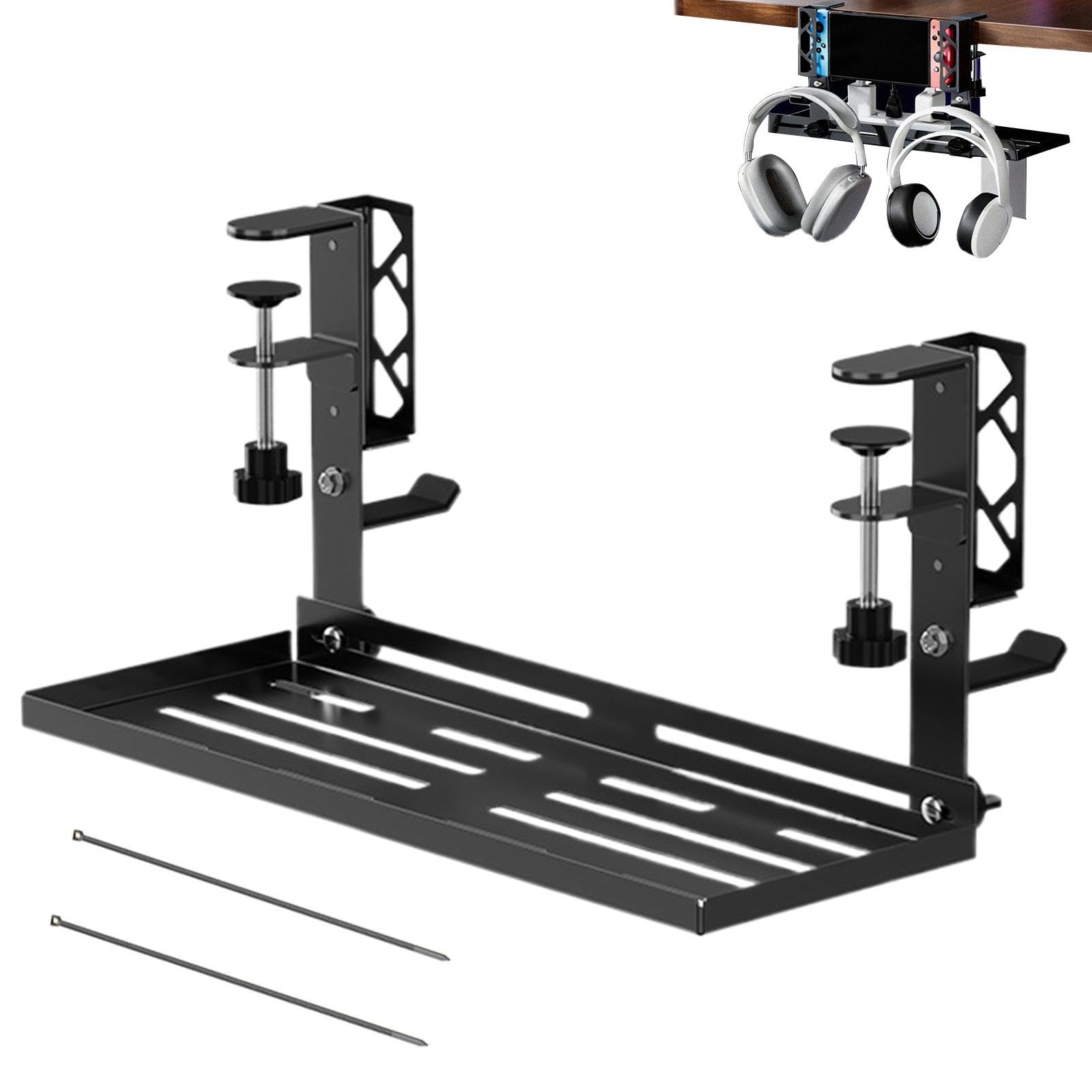 Cable Management Under Desk | 15.63 Inch Metal No Drill Stor