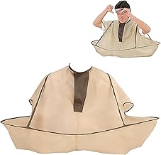 JUJUJUGO Hair Cutting Cape, Waterproof, Foldable, Storage Bag Included, Home, Beauty Salon, Professional, Khaki