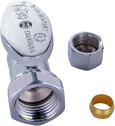 Miniatura 3 de Midline Valve 82138QS-OM Válvula de parada de suministro de agua con rueda de un cuarto de giro sin plomo diseño de una pieza cierre recto para