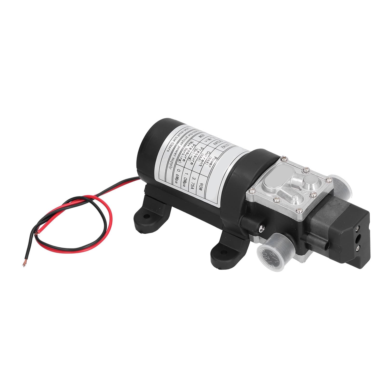 Ejoyous Pompa Elettrica a Membrana, Pompa Acqua Autoadescante DC24V, Plastica Tecnica e Lega di Alluminio, 100 W 7 L Minimo 60 M di Sollevamento, Filettatura Maschio G1 2 per Spruzzatura Pulizia