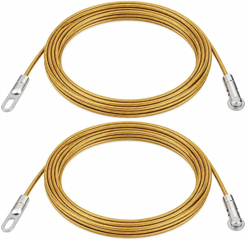 2PCS Fish Tape Wire Puller 16.4ft Heavy Duty Wire Fish Tape for Cable Puller Through Wall Running Electrical Wire Cable, Electrical Snake with Pulley Head for Easy Wire Fishing