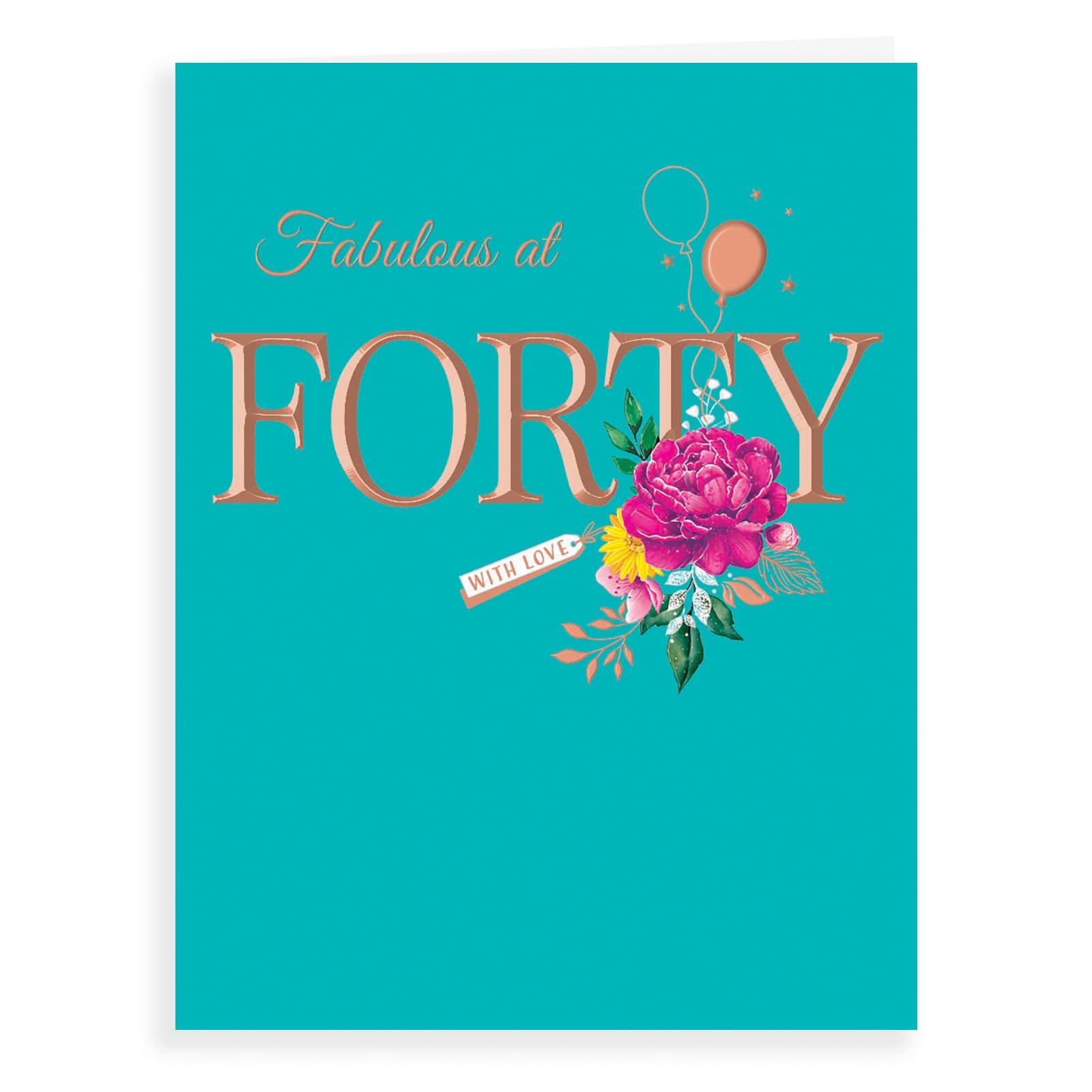 Classic Milestone Age Birthday Card Age 40 F - 8 x 6 inches - Avant Garde Studios
