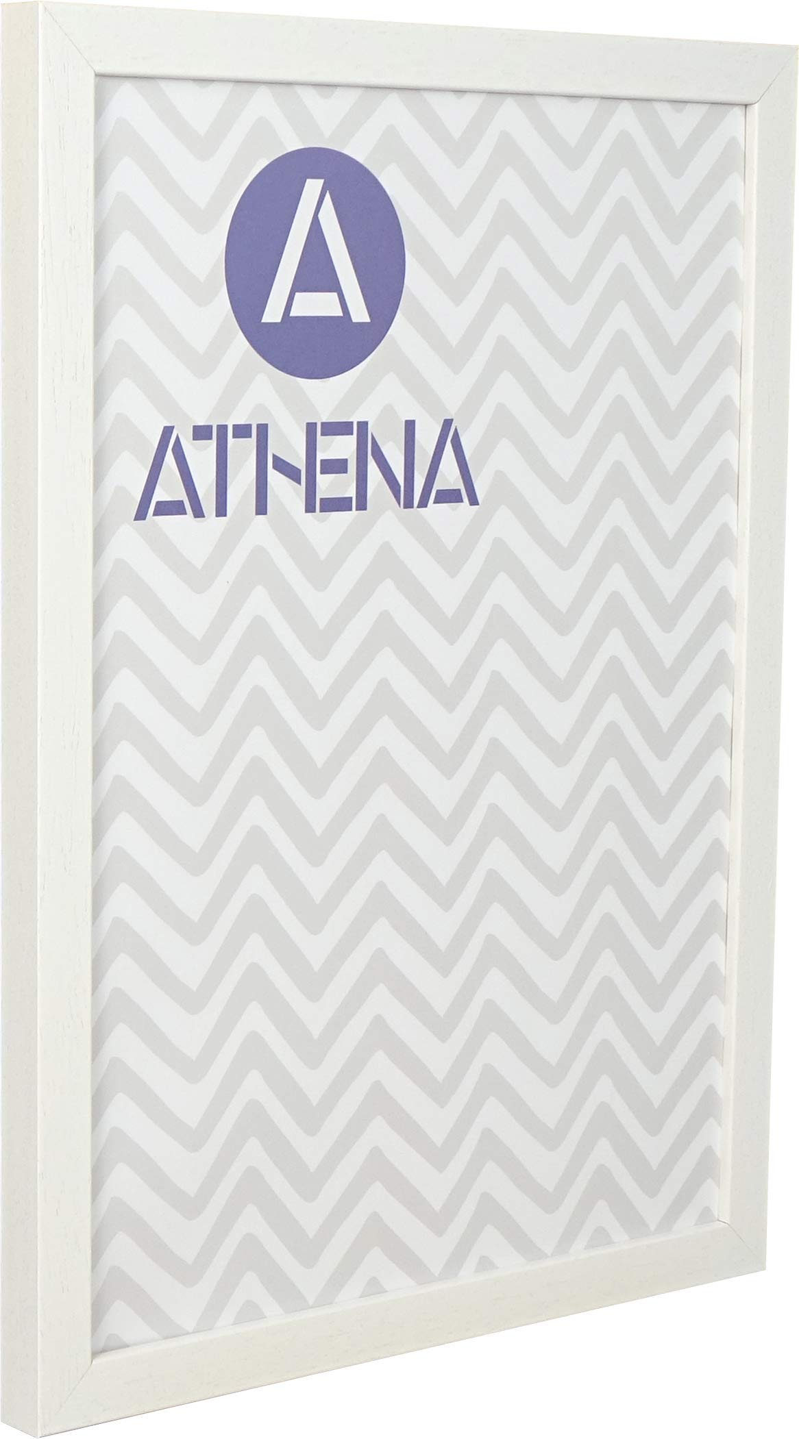 Athena White Woodgrain Thin Block Premium Wood Picture Frame 30 x 40cm - 30 x 40 cm Frame - Photo Frame - 30x40 Frame White with Clear Styrene Sheet & Wall Mounted Hook – 40 x 30 cm