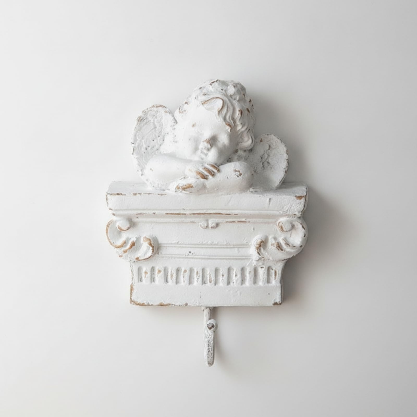 Gancio da Parete con Putto Shabby Chic Appendiabiti a Parete Antica Arredo per Ingresso, MBK001