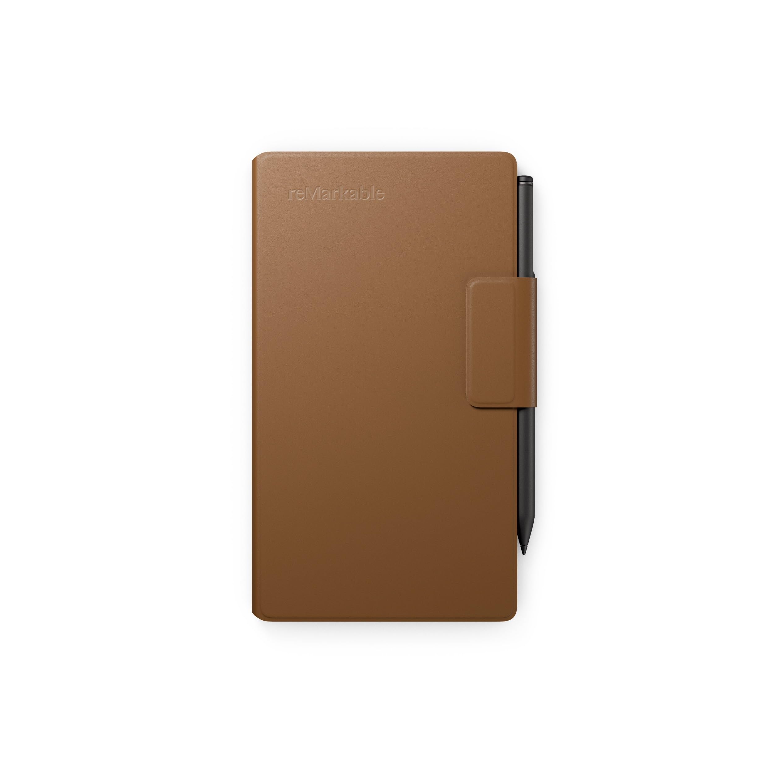 reMarkable Paper Pro Move – Book Folio aus braunem Leder für Ihr 7,3-Zoll-Papiertablet