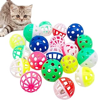 PET SHOW 20Pcs Cat Toy Balls with Bell Inside 1.57