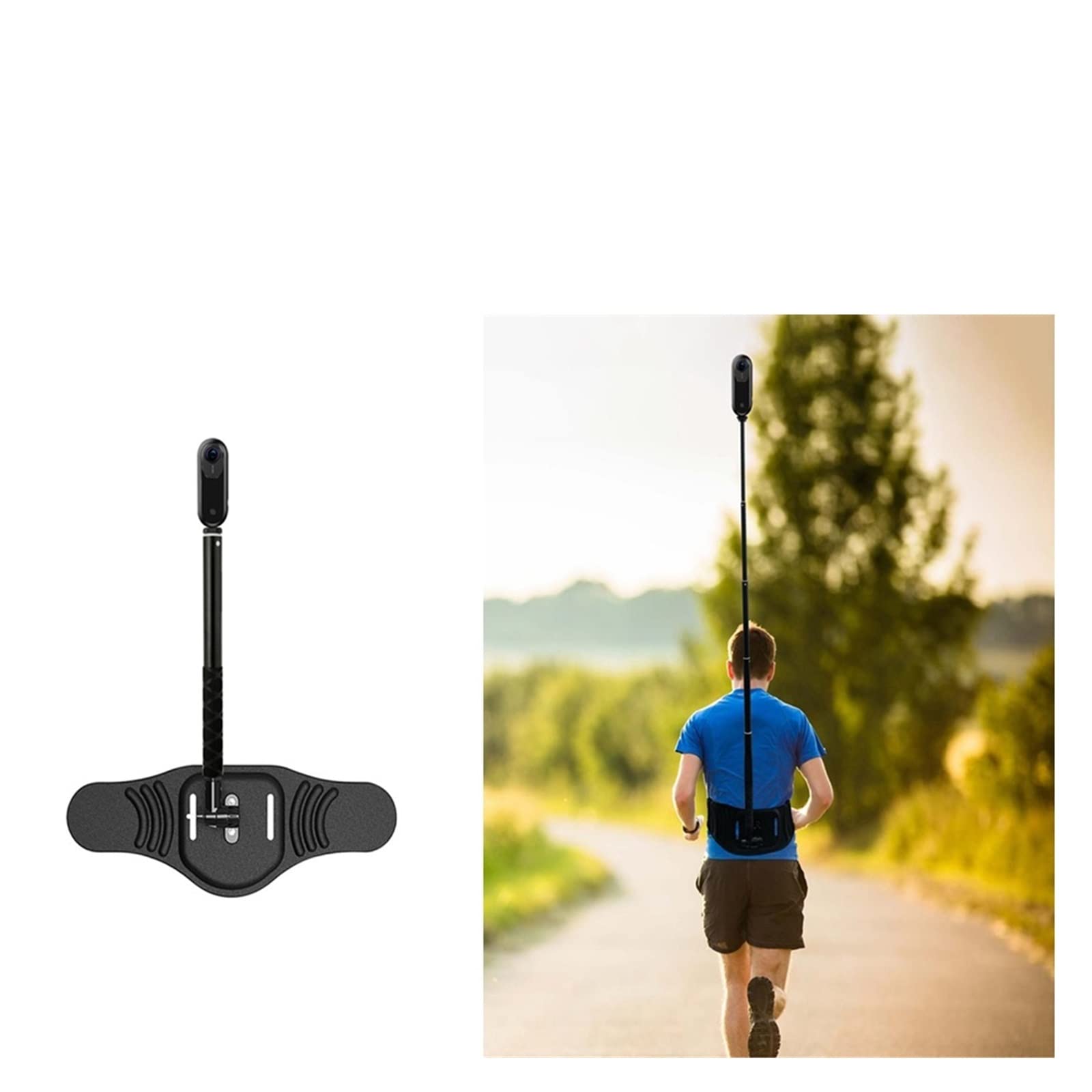 Cámara de acción, Soporte de acción cámara Selfie Stick Cinturón Ajustable Soporte Cintura(2)