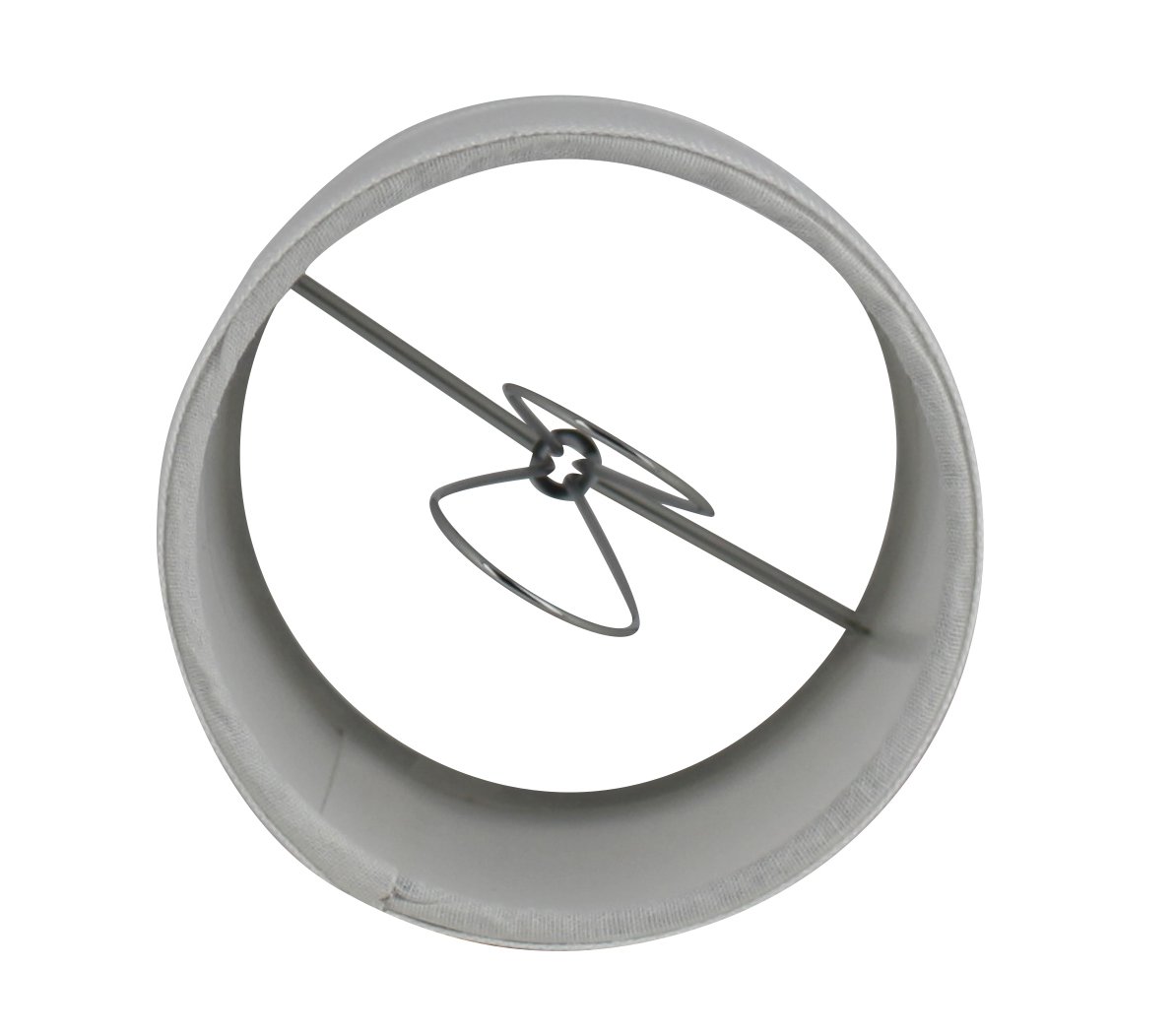 Urbanest 4-inch by 4-inch by 4.75-inch Drum Clip-on Chandelier Shade, Off White Textured Linen