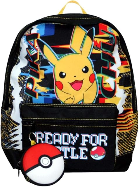 School Backpack | 40 x 32 x 15 cm | Pokemon | Pikachu | Black | Children Bag