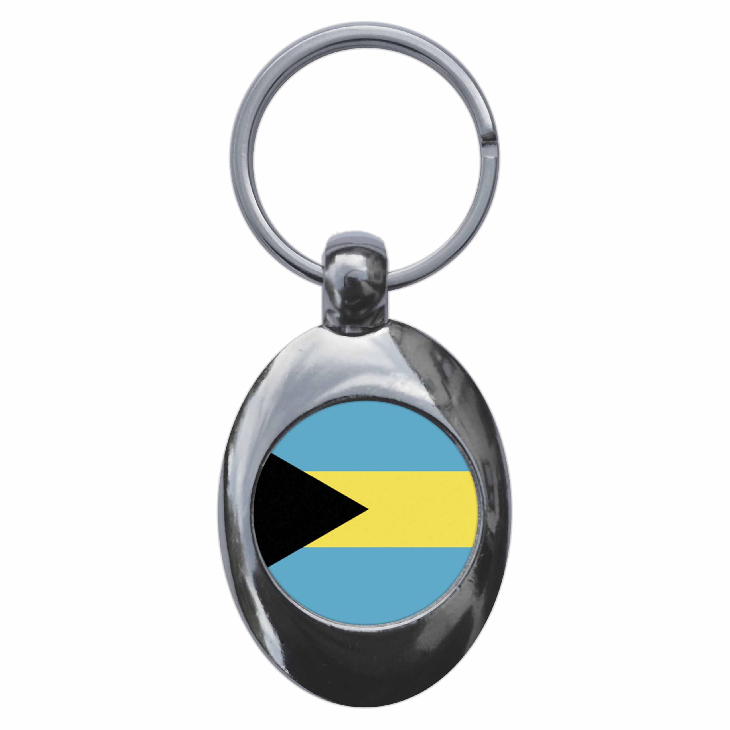 Ozorath Bahamas National Flag Keyring Keychain Key Ring Chain With Trolley Coin