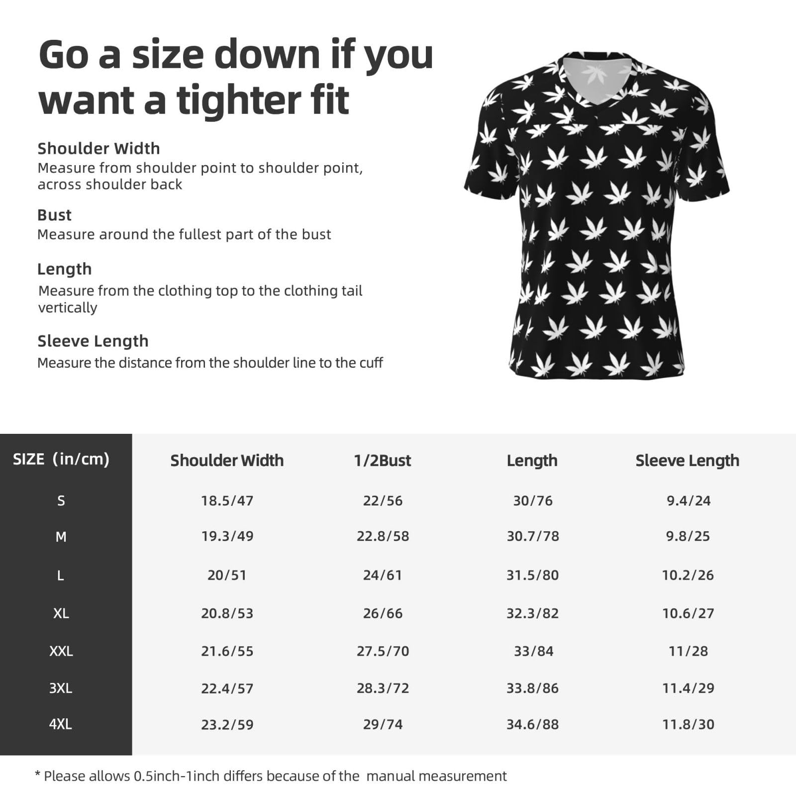 Stylish Athletic Sports Jersey Marijuana-Weed-Leaf Men's Rugby Jersey 3X-Large Black