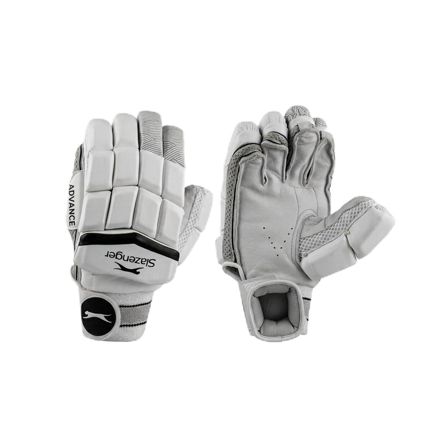 Slazenger  White Leather Armour Fleece Cricket Gloves in Size Adults, Sports Direct