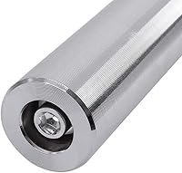 Vista 3 de KINGC Barra olímpica de 5 pies de 60 pulgadas con rosca cromada estándar sólida con agujero de 2 pulgadas y collares de anillo para gimnasio