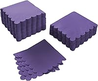 Vista 17 de 100 paquetes de servilletas de cóctel de 2 capas con borde festoneado, servilletas de postre plegadas de 5 x 5 pulgadas, servilletas desechables