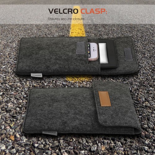 MoKo Custodia in Feltro Compatibile con Kindle Paperwhite 11a Gen 2021/Kindle 10th Generation 2019/Kindle Voyage/Fire HD 6, E-Book Case Protettivo, Grigio Scuro - Image 7