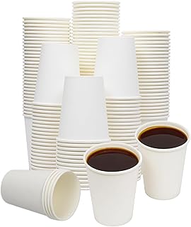 Paper Cups, 100 Pack 8 Oz Disposable Cups, Disposable Coffee Cups 8 Oz, Hot Cups Tea Cups Water Cups for Home Office Travel Party