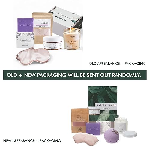 Miniatura 2 de Natural Amor Spa Set de regalo para mujer – Jabón de lavanda hecho a mano, máscara de arcilla rosa, vela, sal de baño de rosas y máscara para