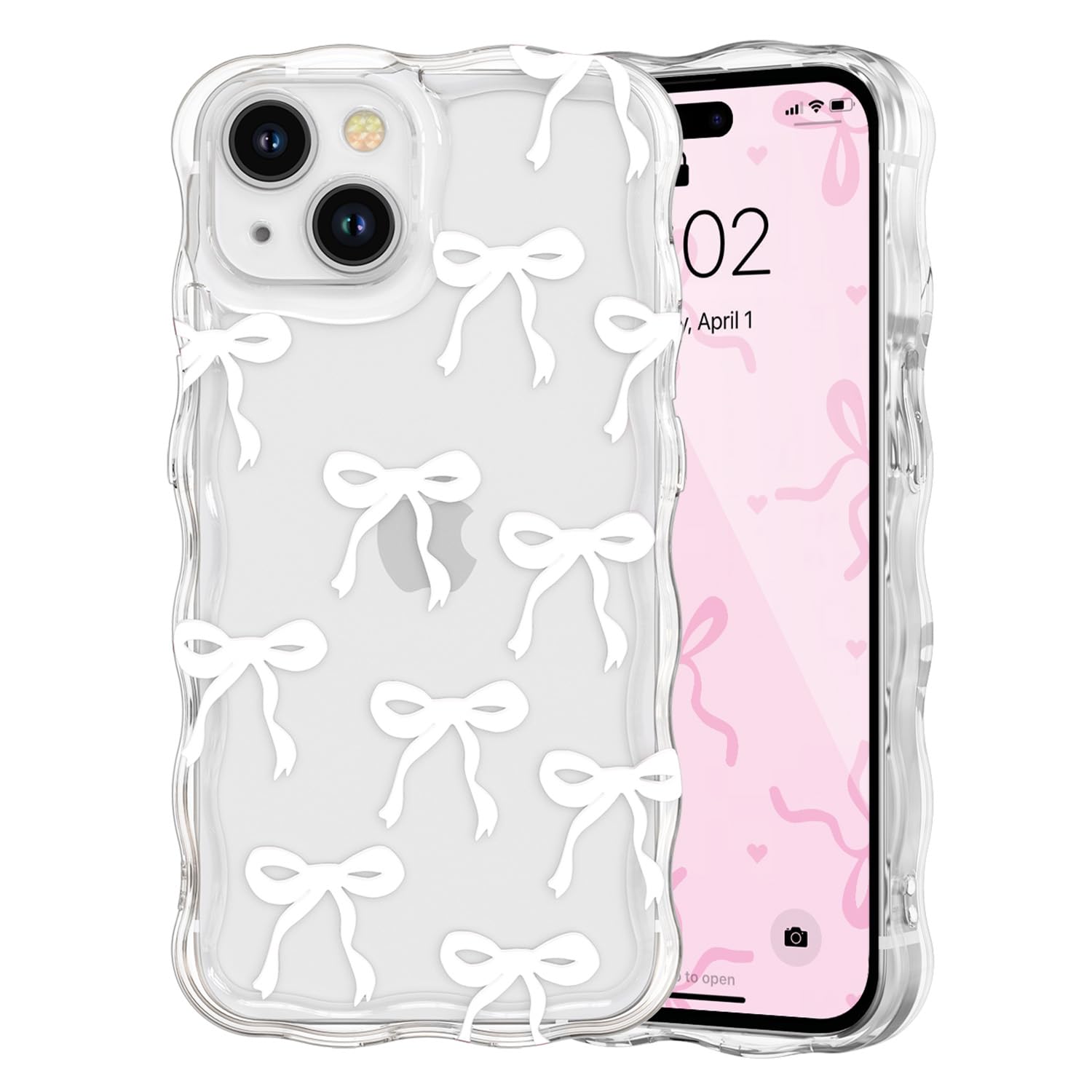 Etui pour iPhone 14 silicone souple antichocs esthétique blanc - 7