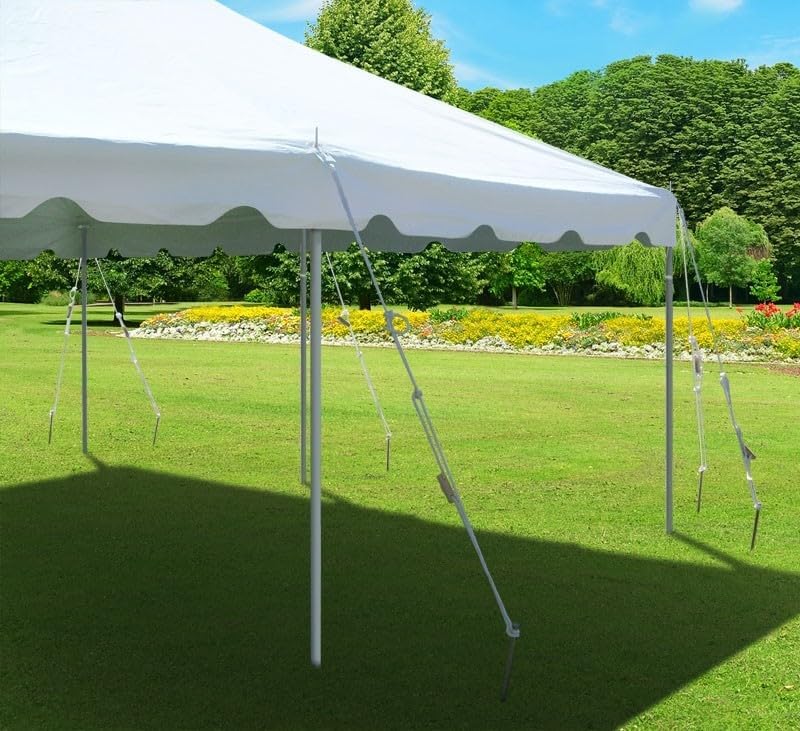 Miniatura 6 de TentandTable Tienda de campaña con toldo de alta calidad de 20 x 30 pies, color blanco, para exteriores, capacidad de 60 a 120 personas para