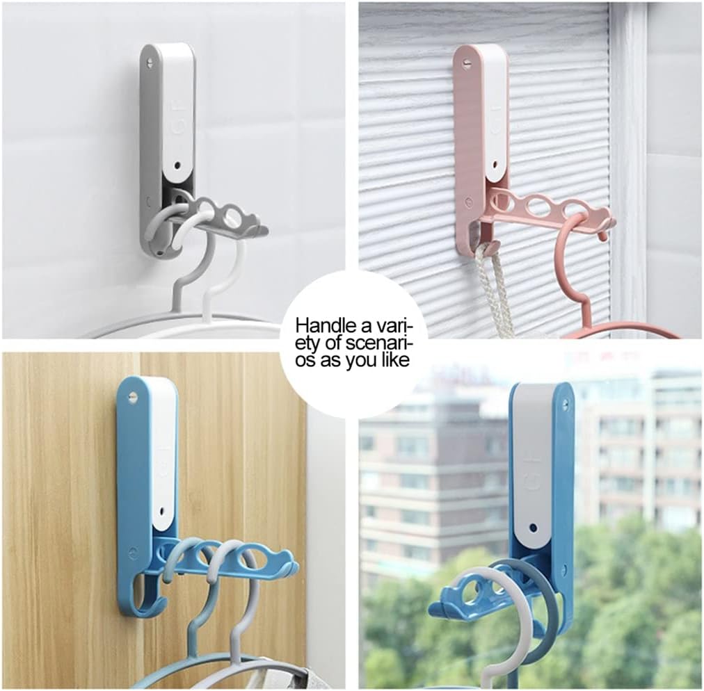 Folding Magic Drying Rack Multi-Function Hook Hanger Storage Scarf Clothes Removable(Black-JoJo's Bizarre Adventure1)