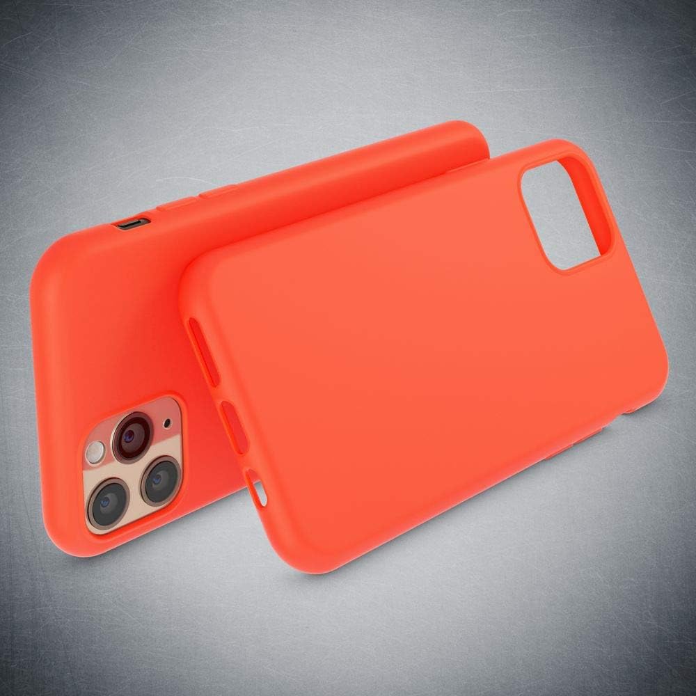 NALIA Neon Case Compatible with iPhone 11 Pro Max, Slim Protective Shock Absorbent Silicone Back Cover, Ultra-Thin Mobile Phone Protector Shockproof Bumper Rugged Skin Soft Rubber, Color:Orange