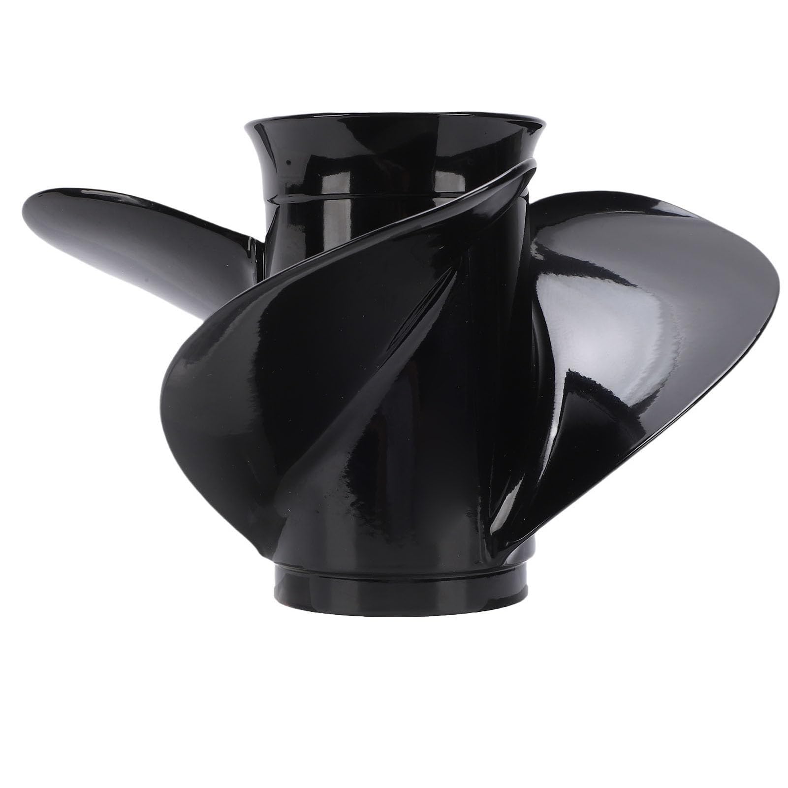 Fuoribordo 10 3/8 X 14 Ad Alta Resistenza Compatibile con Motori da 25-70, Leggera e Robusta, Design a 3 Pale per stabilità, Materiale in Metallo Nero