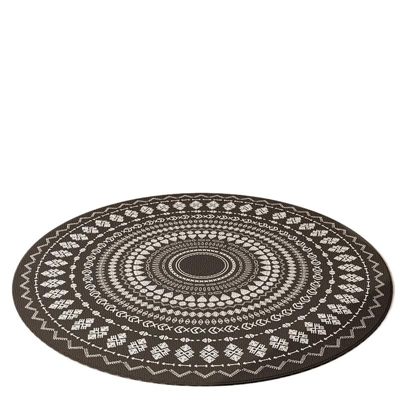 Grand tapis rond de salon 250x250cm antidérapant pour chambre