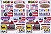 Sponsor STICKER Tuning Racing Motocross Autocollant feuille 27 x 18 cm