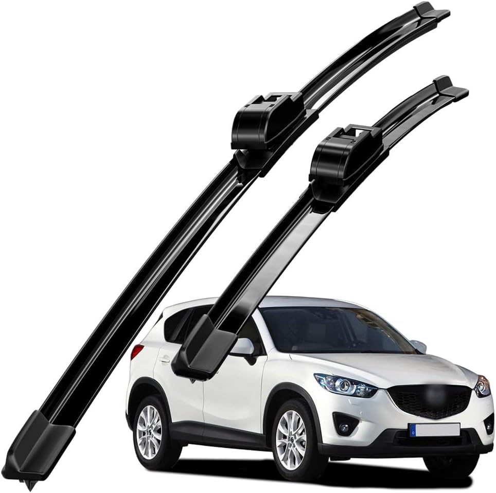 Compatible With Mazda CX5 CX-5 2013-2024 All Trims Front Windshield Wipers Water Repellent Available in All-Seasons OEM Quality Set of 2 (Driver & Passenger Side) 24"+18"