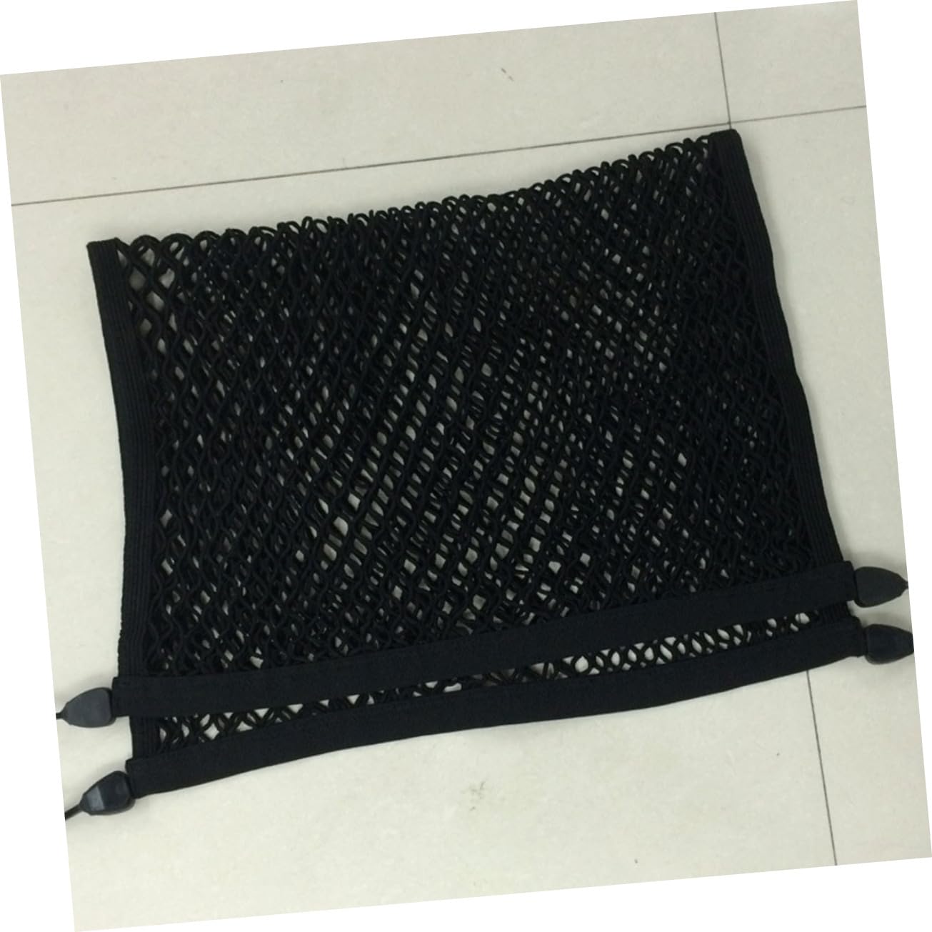 GLEAVI Rete Elastica Portabagagli Doppio Strato 100x80 Cm Nera | 4 Ganci Autobloccanti, Tessuto e Plastica, per Suv e Vano Posteriore, Fissaggio del Carico