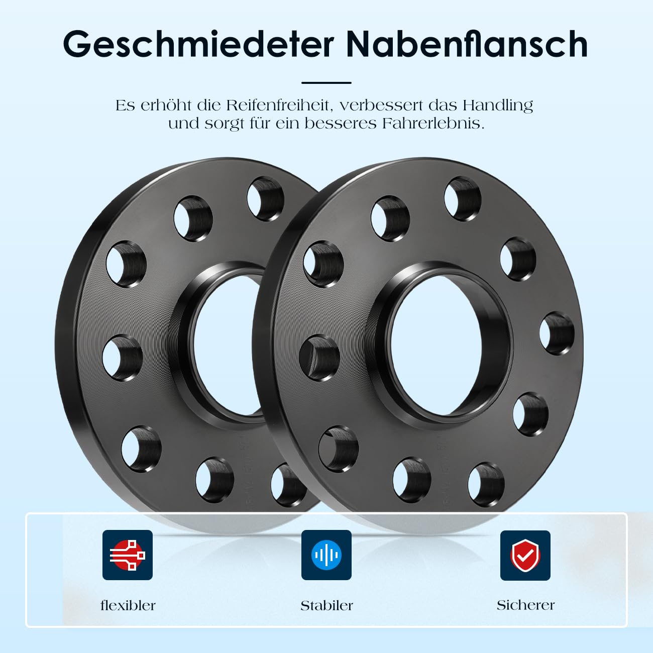 GEARMONSTER Spurverbreiterung, 2x15mm Distanzscheiben Set, LK: 5x100&5x112mm NLB:57.1, 30mm Spurverbreiterungen mit 10 Stück Radschrauben M14x1.5x45mm