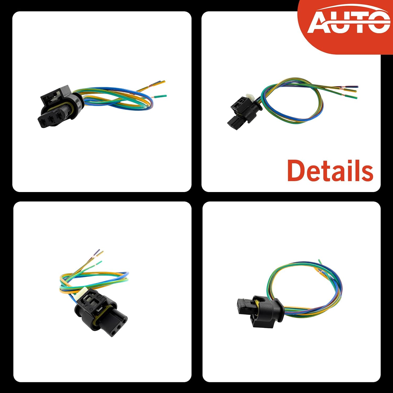 Reverse Backup Parking Assist Sensor Connector Replacement for 2020-2023 Jeep Gladiator 2018-2023 Jeep Wrangler 2019-2023 Ram 1500 2500 3500 4500 5500 6MK25TZZAA