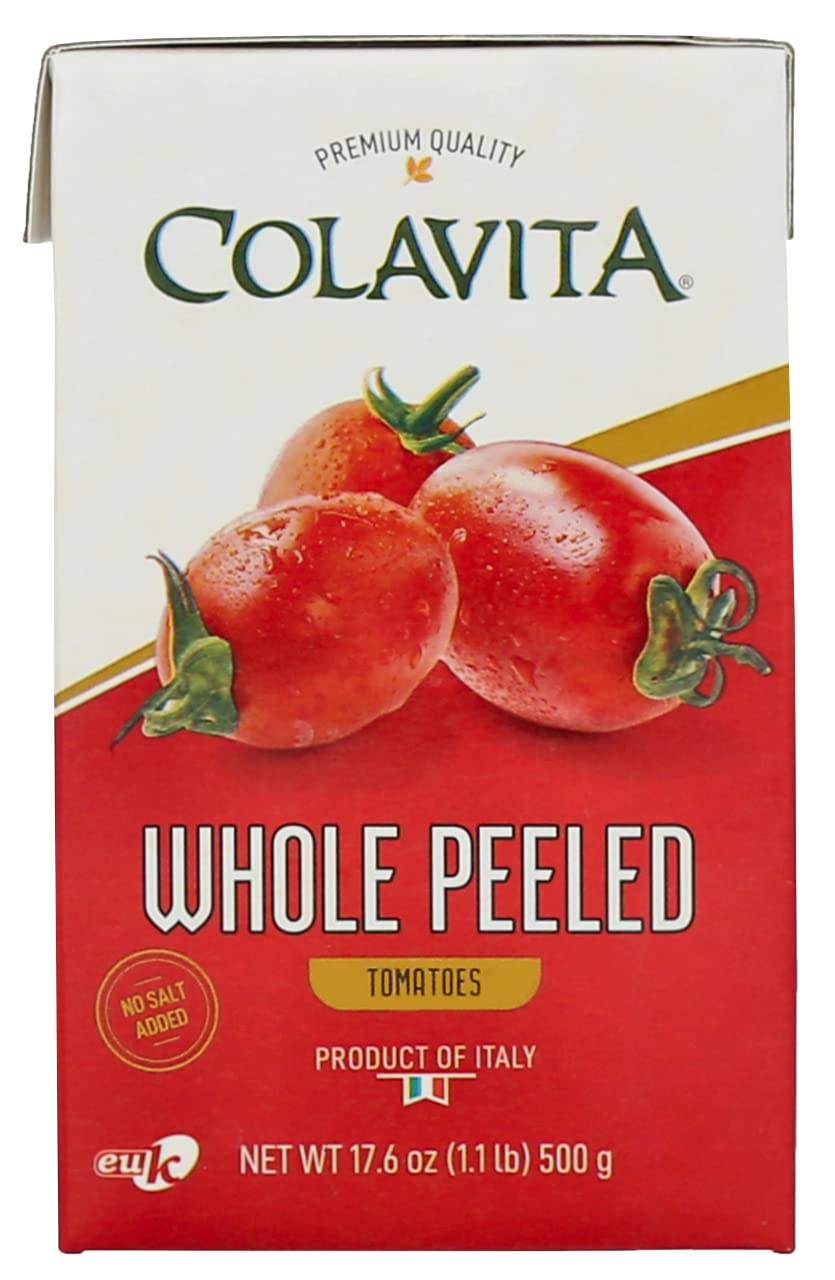 Colavita Recart Tomatoes - Whole Peeled, 17.6oz Recart (Pack of 12)