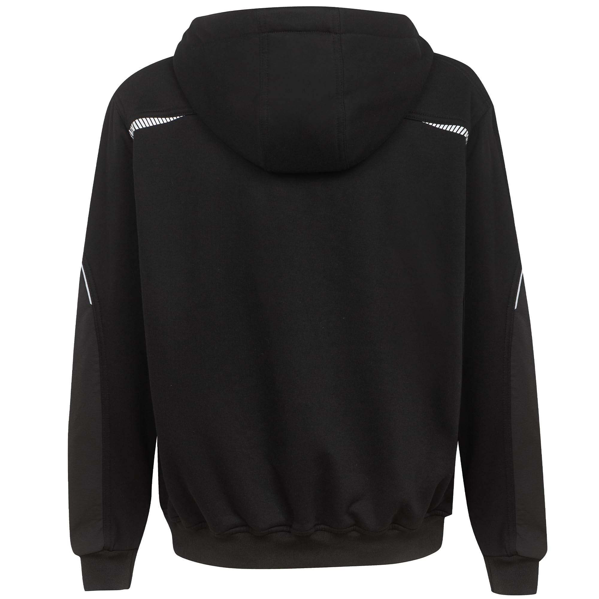 BWOLF DAYTONA Chaqueta de trabajo para hombre con capucha con cremallera - Sudadera con capucha y detalles reflectantes, bolsillo en el pecho y codo reforzado